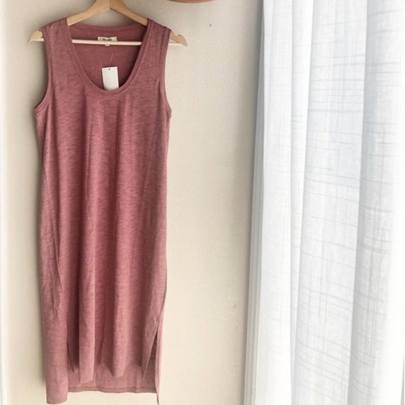 Madewell Pink Jersey Tank Dress Medium - Picture 6 of 10